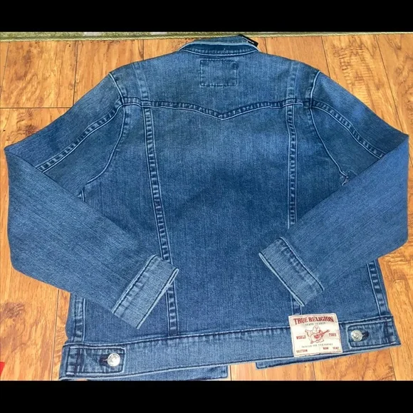 New True Religion Jean Jacket Jimmy SN Trucker Jacket Denim Jacket Size M